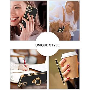 Nouvelle mode 360 °   Coque de té<span class=keywords><strong>l</strong></span>éphone portable anti-chute en TPU souple électroplaqué avec anneau rotatif et support pour <span class=keywords><strong>iPhone</strong></span> 16 Pro Max - Product Image 5