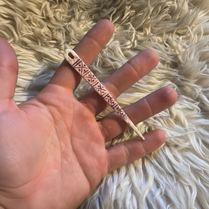 Aguja de Bordar de Cuerno de Búfalo, Aguja de Bordar Puntiaguda para Lana y Hilo, Accesorio de Costura Duradero para Tufting y Costura - Product Image 1