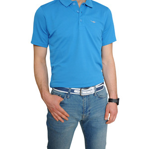 Ceinture en cuir blanc et bleu pour homme Swindon - Product Image 3