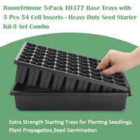 RooTrimmer Lot de 5 plateaux de semis et 5 plateaux de semis à 54 alvéoles pour la germination des graines et la propagation des plantes