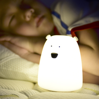 Mini veilleuse LED moderne Lampe de chevet animal portable et coloré Lampe de chevet blanche chaude piles AAA Nouveauté Veilleuse pour enfants