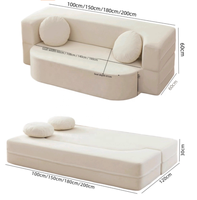 Sofá Modular Plegable de Compresión al Vacío para Sala de Estar, Apartamento u Hotel, de Doble Uso, Tamaño Pequeño, Desmontable y Lavable, Ideal para Descanso