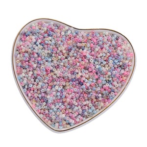 Cuentas de vidrio de 2 mm multicolor, cuentas sueltas para la fabricación de joyería DIY. - Product Image 5