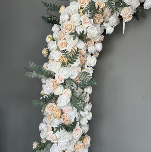 Simulación de Arco de Rosas Champagne de Doble Cara, Fondo Floral para Bodas, Fondo para Propuesta de <span class=keywords><strong>Matrimonio</strong></span> - Product Image 2