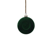 Glace en velours, surface de verrouillage rouge ou vert, en forme de gâteau, décoration pour sapin de noël, vente en gros, 1 pièce, 8 cm