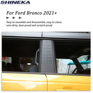 Pegatinas de pilar central para ventana de coche, accesorios de PVC/fibra de carbono, versión de cuatro puertas, patrón de bandera <span class=keywords><strong>americana</strong></span> para <span class=keywords><strong>Bronco</strong></span> 21 +, gran oferta - Product Image 5