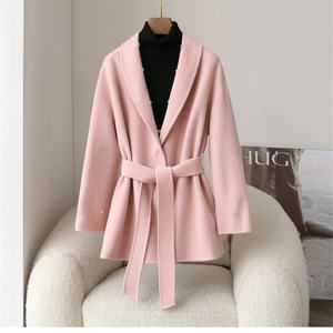 Chaqueta de Invierno para Mujer, Nueva Moda, con Cuello de Piel de Zorro, Abrigo de Lana de Doble Cara, Cálido y Elegante - Product Image 6