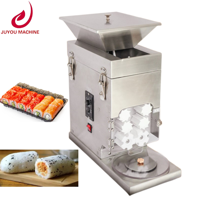 Automatic Rotary Puffed Rice Ball Forming Machine Sushi Onigiri Press Tool Rice Ball Shaping Robot Sushi Maker Machine