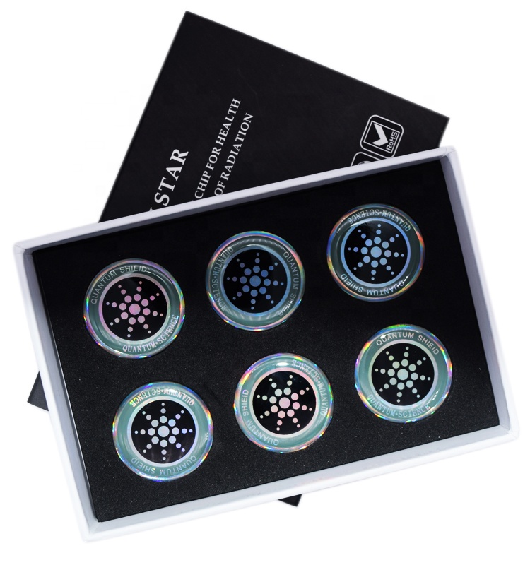 Стикер для вспышки мобильного телефона Emf защита Серебряный квантовый экран для мобильного телефона РЧ Экранирование анти радиационный био чип