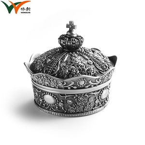 High Grade Flower <b>Wedding</b> <b>Gift</b> <b>Box</b> Vintage Exquisite Jewelry <b>Box</b> Metal <b>Box</b> Jewelry Case - Product Image 6