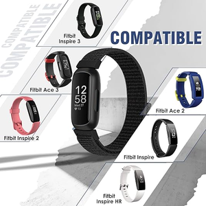 Vente directe d'usine, sangles <span class=keywords><strong>en</strong></span> nylon pour <span class=keywords><strong>Fitbit</strong></span> Inspire 3/Inspire 2/Inspire HR/Inspire/<span class=keywords><strong>Fitbit</strong></span> Ace 3/Ace 2, sangle pour femmes, hommes, enfants - Product Image 2