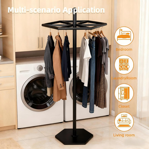 Exhibidor Giratorio Rómbico de Pie, Exhibidor Giratorio para Tienda de <span class=keywords><strong>Ropa</strong></span>, Adecuado para Exhibición en Tiendas de <span class=keywords><strong>Ropa</strong></span> - Product Image 5