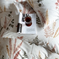 Ensemble de draps de lit en coton de qualité hôtelière 400TC, 4 pièces, jetables, à motifs floraux, personnalisables - Disponible