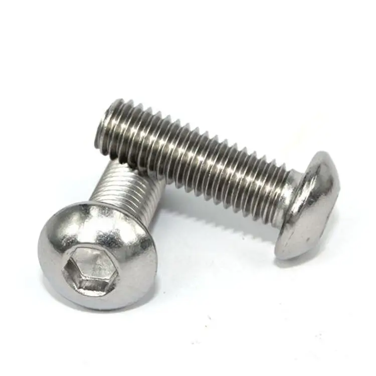 M6 304 Stainless Steel Button Head Hex Socket Screws Bolt Round Head ISO7380 
