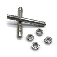 M8-M25 Double End Stud Bolts 8.8 Grade with Two Hex Nuts DIN976 Carbon Steel Stainless Steel