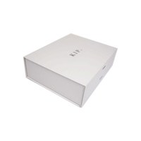 Boîte cadeau en papier artistique haut de gamme, recyclable, biodégradable, réutilisable, avec impression offset dorée, pliage et fermeture magnétique