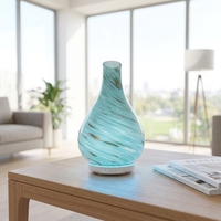 Humidificateur d'air ultrasonique de luxe pour la maison et l'hôtel, en verre, avec 7 lumières LED, couverture de 20 à 80 m², capacité de 101 à 200 ml, diffuseur de 4 heures