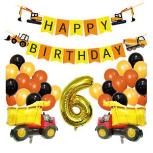 Forniture per feste di compleanno di costruzione forniture per feste di compleanno di camion di costruzione di 3 anni per decorazioni per il 3 ° compleanno dei ragazzi - Product Image 6