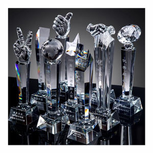 China Factory Custom Evento en blanco deporte Ceremonia Anual Crystal Glass Award Trophy <span class=keywords><strong>trofeos</strong></span> - Product Image 1