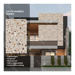 Pierre mcm Placage de pierre naturelle flexible Feuilles de pierre flexible Marbre de litchi Panneau mural en pierre flexible douce Carreaux de céramique souples - Product Image 1