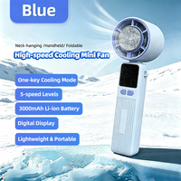 Ventilateur de refroidissement portable AntarcChill, plaque de refroidissement semi-conductrice, 3000 mAh, rechargeable, mini, à suspendre au cou, pliable, turbo de bureau