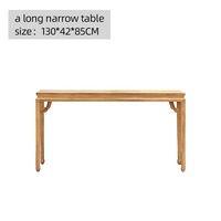 Table console longue et étroite de salon en bois d'orme chinois massif de haute qualité avec un design antique