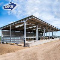 Conception moderne de hangar de grange agricole de structure en acier professionnelle pour le bâtiment de coût bas de bétail/vache/porc/moutons à vendre