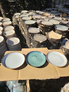 Four en céramique classique glaçure assiette à dîner bol tasse durable sous plat à soupe émaillée pour la rentrée des classes - Product Image 2