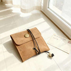 Sac de rangement portable en cuir souple pour bijoux, conteneur haut de gamme pour présentation en gros - Product Image 5