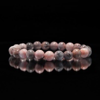 8mm Naturel Rose Zèbre Jaspe Pierres Précieuses Bijoux Stretch À La Mode Bracelet Semi-Précieux Pierres De Guérison Unisexe Perlé Bracelets