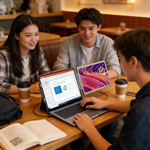 Moniteur <span class=keywords><strong>Portable</strong></span> de Jeu 14 Pouces, <span class=keywords><strong>Écran</strong></span> Extenseur Fin FHD pour Ordinateur <span class=keywords><strong>Portable</strong></span> Type-C, Moniteur <span class=keywords><strong>Portable</strong></span> de Voyage - Product Image 1