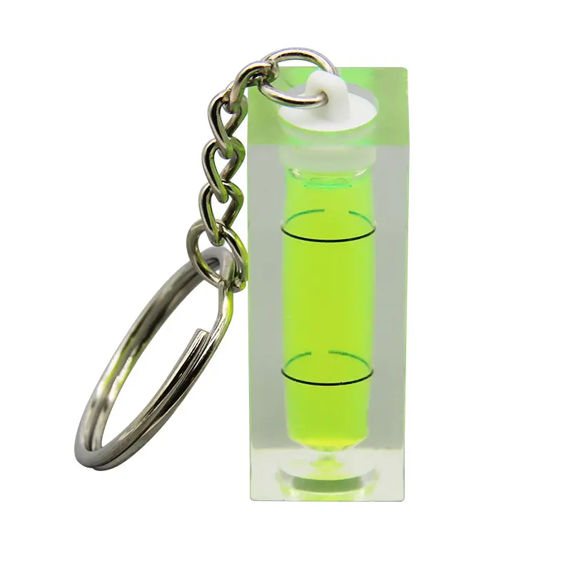 היקף דיוק מרובע רמת בועות אופקי מיני בקבוקון רוח ערכת מדידת בועות עגול סט עגול עם מחזיק מפתחות