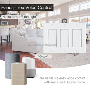 SLS WiFi Smart Lichtsc halter <span class=keywords><strong>3</strong></span>-Gang US Standard Wand druckknopf Keine Schraube Tuya/Smart Life APP Drahtlose Fernbedienung - Product Image 5