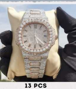 Reloj de Pulsera de Diamantes Moissanite de Lujo y Alta Calidad para Aniversario, Cumpleaños, Regalo de Boda, Disponible para la Venta - Product Image 5