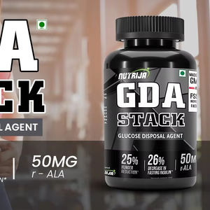 NutriJa GDA Stack 90-Cápsula Suplemento de agente de eliminación de glucosa para adultos-Mejora el crecimiento muscular y la pérdida de grasa Certificado GMP - Product Image 4