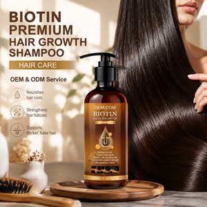 OEM/ODM Biotin Haarwuchs-Shampoo Sanfte Kopfhautreinigung Feuchtigkeitsspendend Glattes Glänzendes Haar Stärkung der Haarfollikel Haarpflege-Shampoo - Product Image 2