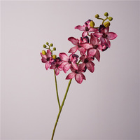 Arrangement d'orchidées artificielles de style européen, en soie douce au toucher, imprimé en 3D, pour la décoration florale de la maison, du salon et de la table à manger