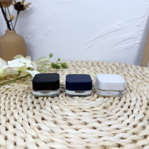 Récipient de crème cosmétique vide de 60ml 90ml 110ml bocaux en verre CR transparents et résistants aux enfants avec couvercles - Product Image 2