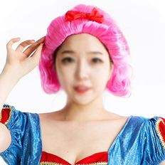 Pelucas de cabello humano para eventos de fiesta, accesorio de rendimiento rosa de princesa Ware, para eventos de fiesta - Product Image 1