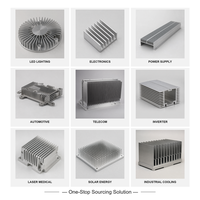 Disipador de Calor de Aluminio Extruido Personalizado, Aleta Radial Redonda, Radiador para Foco LED COB, Fábrica OEM ODM para Luminarias Empotradas