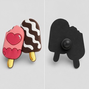 Decorazioni Personalizzate in PVC a Forma di Gelato per Scarpe, Patch in Gomma Morbida, Produzione OEM, Vendita all'Ingrosso Diretta - Product Image 2
