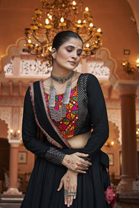 Ethnic Clothing Festival Wear Stitched Navratri Collection Chaniya Choli Available in Bulk Quantity - Product Image 5