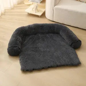 Wholesale Luxury XL Modern Removable Waterproof Fluffy Dog Bed Couch Large Pet Sofa Bed Cover Custom Print Furniture Protector