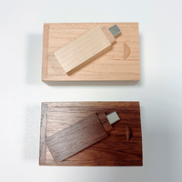 Clé USB en bois de noyer et d'érable Type-C 8 Go-64 Go Cadeau de mariage Promotionnel en stock Interface USB 3.0/2.0