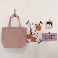 Sac à main en velours côtelé, sac en toile, sac isotherme, sac de rangement, sac en toile portable, tous conçus dans un style esthétique « INS »