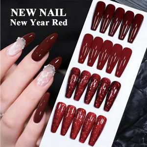 Esmalte de <span class=keywords><strong>Uñas</strong></span> Profesional al por Mayor, Juego de Color Rojo de 15 ml, con Purpurina, Larga Duración, <span class=keywords><strong>Semipermanente</strong></span>, Esmalte de Gel UV - Product Image 6