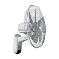 Ventilateur mural oscillant en plastique de 16 pouces, trois vitesses, électrique, pour extérieur, usage domestique, vente en gros