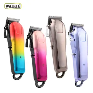 WAIKIL-Recortadora de pelo eléctrica recargable para hombre, cortadora de pelo profesional de larga duración, 15 tipos, venta al por mayor