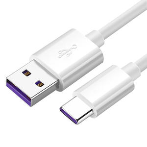 Cable de datos tipo C de PVC de 0,3 m de carga rápida para teléfono móvil, color blanco - Product Image 1