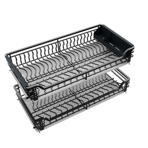 ステンレス製二層式引き出し式キッチンプルアウトバスケット（キャビネット用）モダンデザイン静音ダンピング衝撃吸収 - Product Image 5